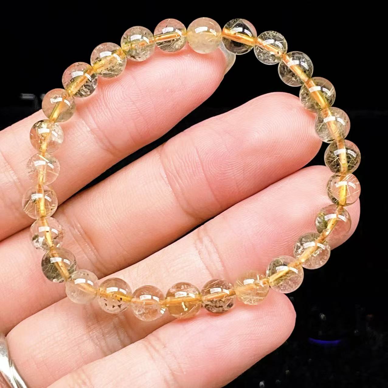 Yahoo! Yahoo!ショッピング(ヤフー ショッピング)PROME 天然石【一点物】ゴールデンルチルクォーツ・太陽放射ルチル・スタールチル・タイチンルチル・ブラジル産・ブレスレット v60808