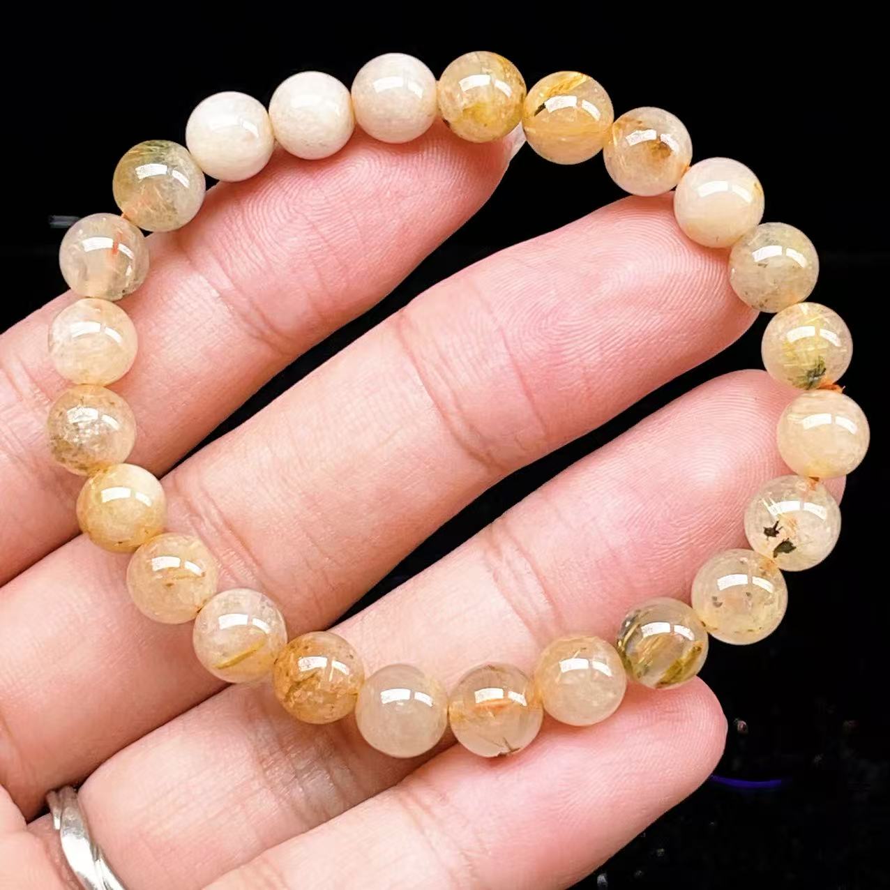 Yahoo! Yahoo!ショッピング(ヤフー ショッピング)PROME 天然石【一点物】ゴールデンルチルクォーツ・太陽放射ルチル・スタールチル・タイチンルチル・ブラジル産・ブレスレット v60809