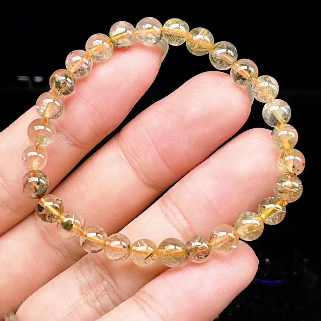 Yahoo! Yahoo!ショッピング(ヤフー ショッピング)PROME 天然石【一点物】ゴールデンルチルクォーツ・太陽放射ルチル・スタールチル・タイチンルチル・ブラジル産・ブレスレット v60810