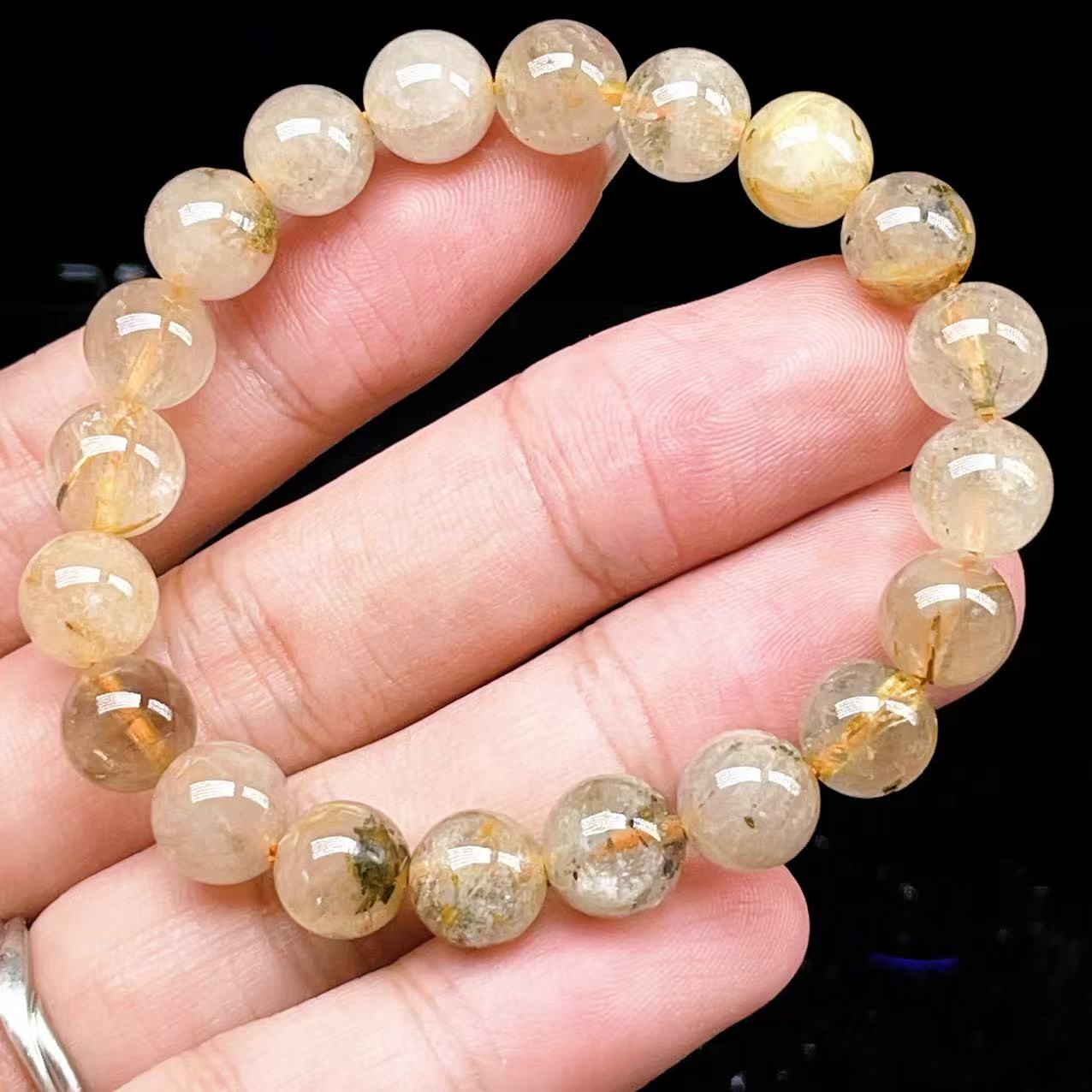 Yahoo! Yahoo!ショッピング(ヤフー ショッピング)PROME 天然石【一点物】ゴールデンルチルクォーツ・太陽放射ルチル・スタールチル・タイチンルチル・ブラジル産・ブレスレット v60811
