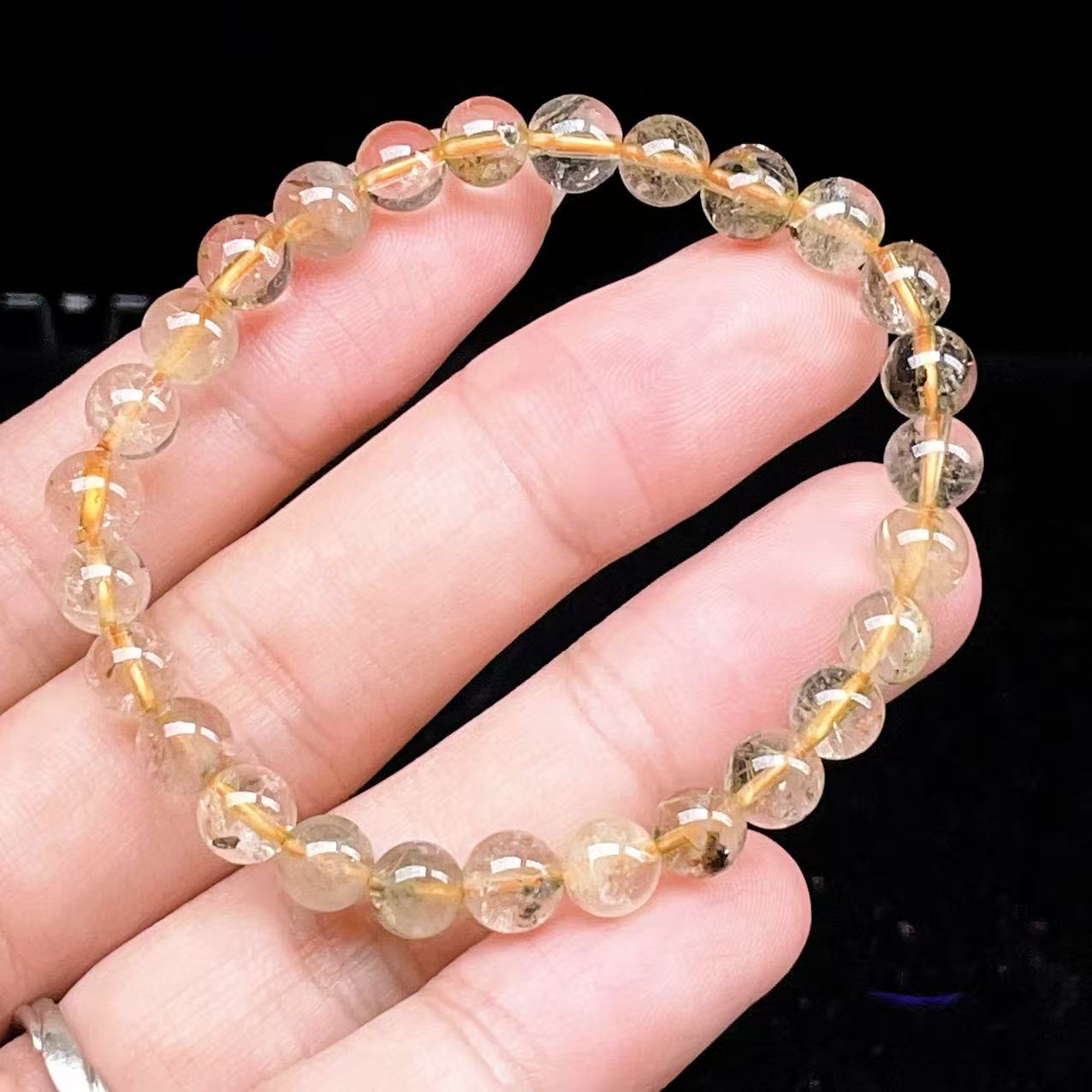 Yahoo! Yahoo!ショッピング(ヤフー ショッピング)PROME 天然石【一点物】ゴールデンルチルクォーツ・太陽放射ルチル・スタールチル・タイチンルチル・ブラジル産・ブレスレット v60812