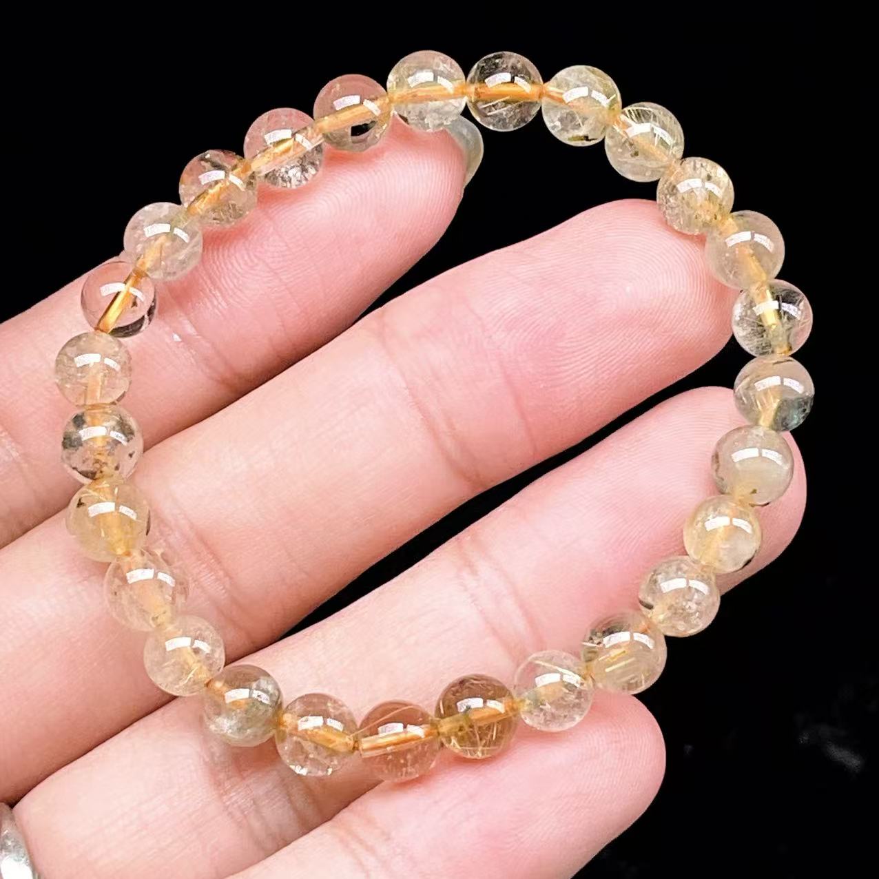 Yahoo! Yahoo!ショッピング(ヤフー ショッピング)PROME 天然石【一点物】ゴールデンルチルクォーツ・太陽放射ルチル・スタールチル・タイチンルチル・ブラジル産・ブレスレット v60813