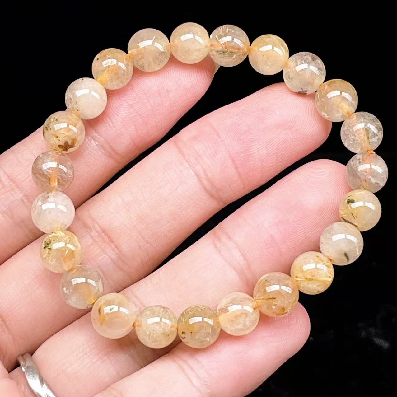 Yahoo! Yahoo!ショッピング(ヤフー ショッピング)PROME 天然石【一点物】ゴールデンルチルクォーツ・太陽放射ルチル・スタールチル・タイチンルチル・ブラジル産・ブレスレット v60814