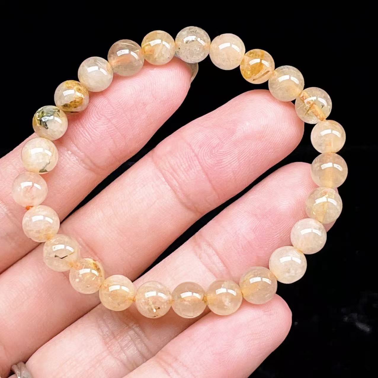 Yahoo! Yahoo!ショッピング(ヤフー ショッピング)PROME 天然石【一点物】ゴールデンルチルクォーツ・太陽放射ルチル・スタールチル・タイチンルチル・ブラジル産・ブレスレット v60815