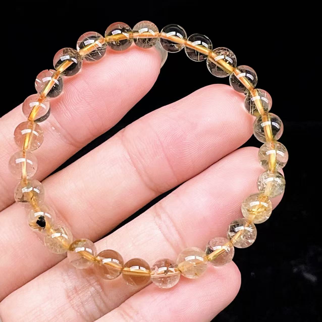 Yahoo! Yahoo!ショッピング(ヤフー ショッピング)PROME 天然石【一点物】ゴールデンルチルクォーツ・太陽放射ルチル・スタールチル・タイチンルチル・ブラジル産・ブレスレット v60824