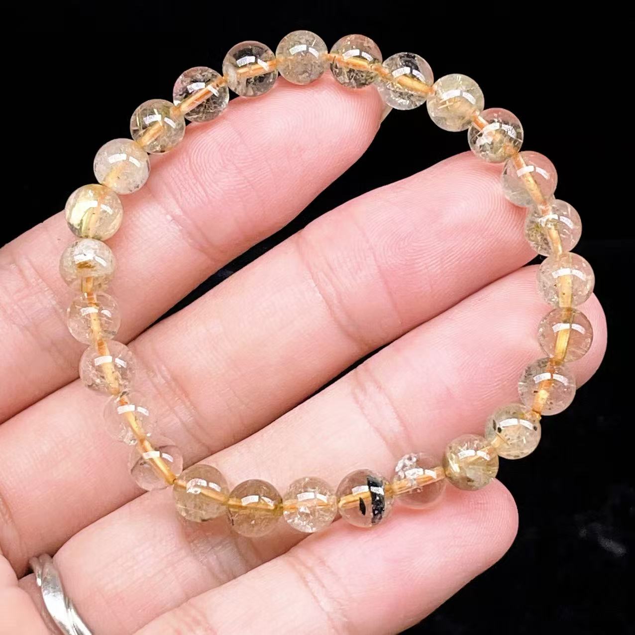 Yahoo! Yahoo!ショッピング(ヤフー ショッピング)PROME 天然石【一点物】ゴールデンルチルクォーツ・太陽放射ルチル・スタールチル・タイチンルチル・ブラジル産・ブレスレット v60826