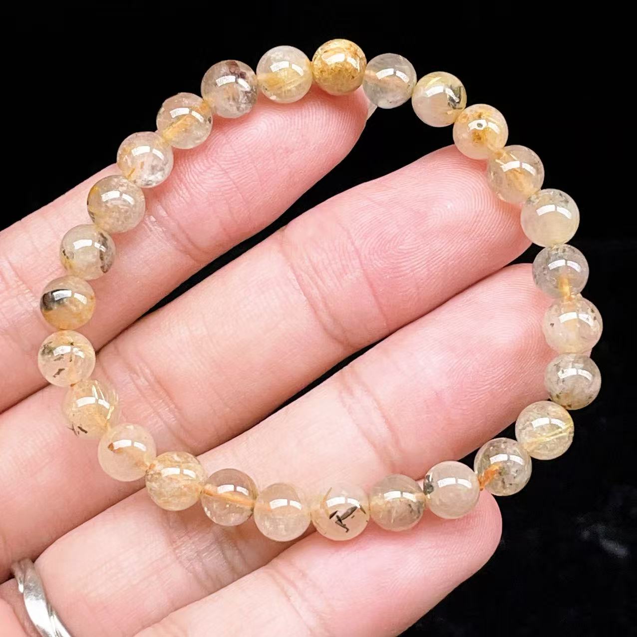 Yahoo! Yahoo!ショッピング(ヤフー ショッピング)PROME 天然石【一点物】ゴールデンルチルクォーツ・太陽放射ルチル・スタールチル・タイチンルチル・ブラジル産・ブレスレット v60829