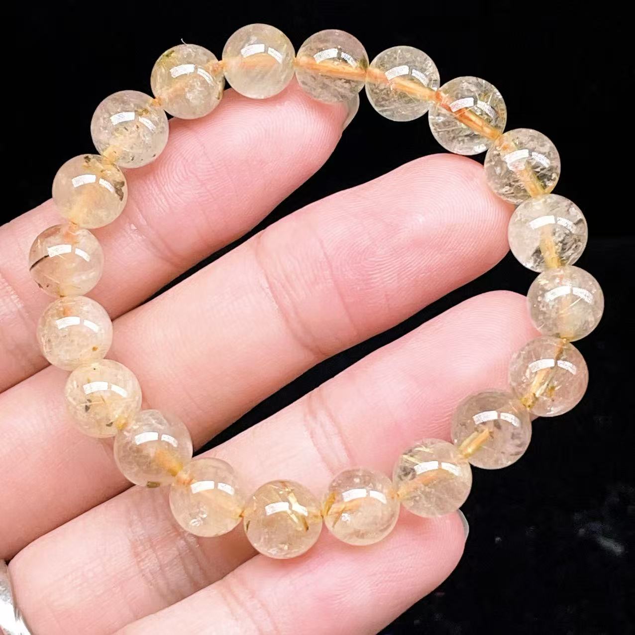 Yahoo! Yahoo!ショッピング(ヤフー ショッピング)PROME 天然石【一点物】ゴールデンルチルクォーツ・太陽放射ルチル・スタールチル・タイチンルチル・ブラジル産・ブレスレット v60832