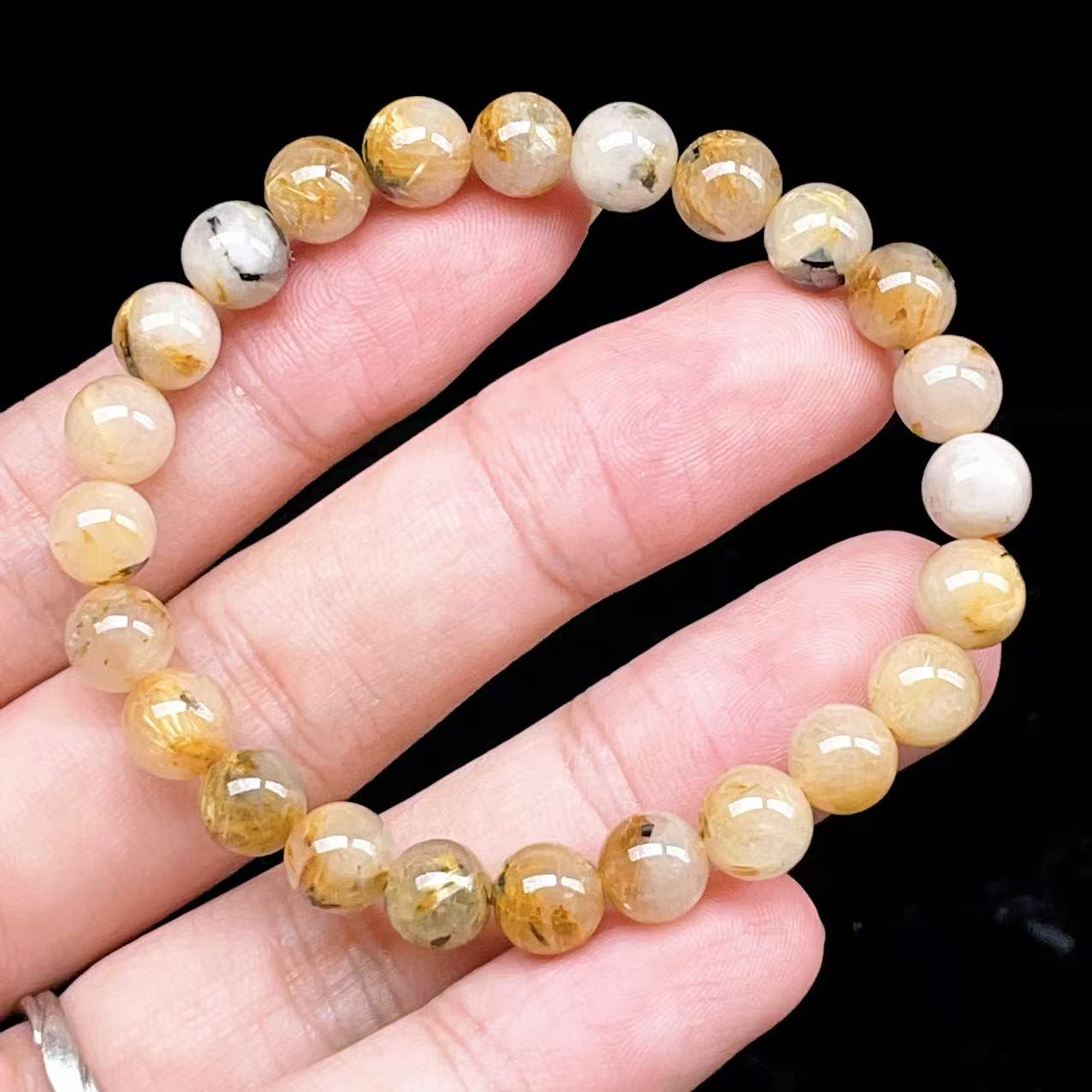 Yahoo! Yahoo!ショッピング(ヤフー ショッピング)PROME 天然石【一点物】ゴールデンルチルクォーツ・太陽放射ルチル・スタールチル・タイチンルチル・ブラジル産・ブレスレット v60835