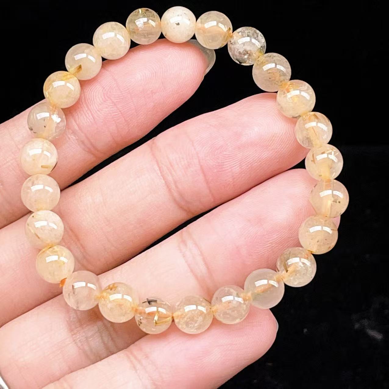 Yahoo! Yahoo!ショッピング(ヤフー ショッピング)PROME 天然石【一点物】ゴールデンルチルクォーツ・太陽放射ルチル・スタールチル・タイチンルチル・ブラジル産・ブレスレット v60836