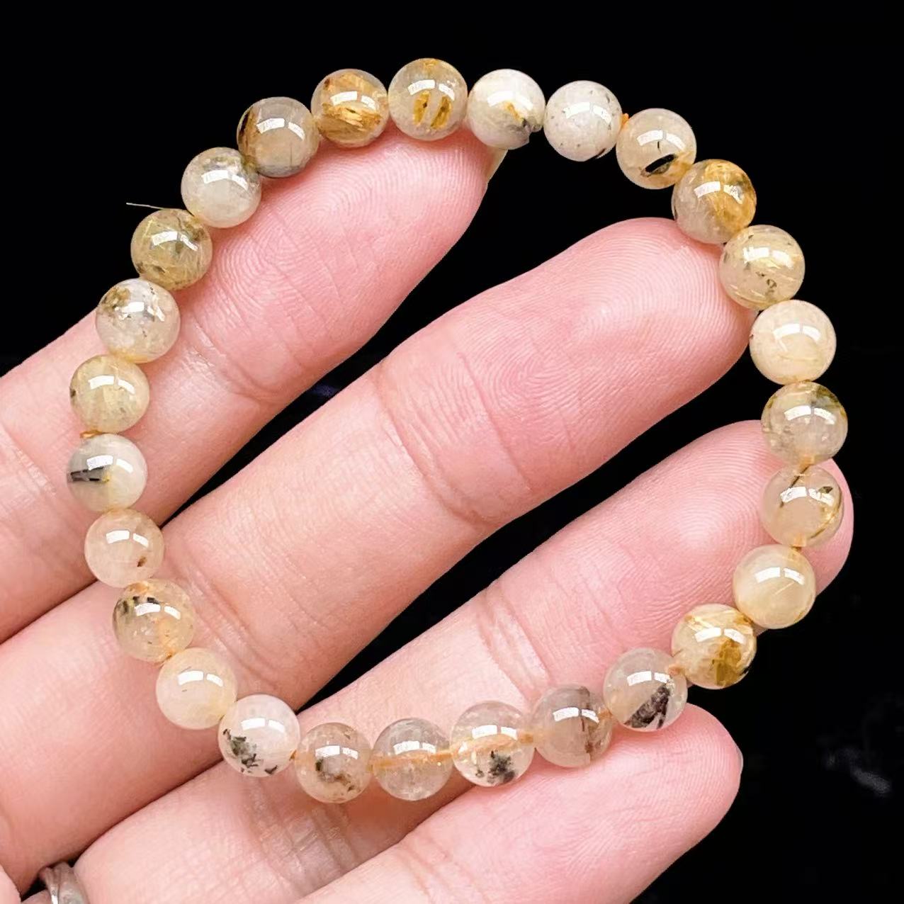 Yahoo! Yahoo!ショッピング(ヤフー ショッピング)PROME 天然石【一点物】ゴールデンルチルクォーツ・太陽放射ルチル・スタールチル・タイチンルチル・ブラジル産・ブレスレット v60840