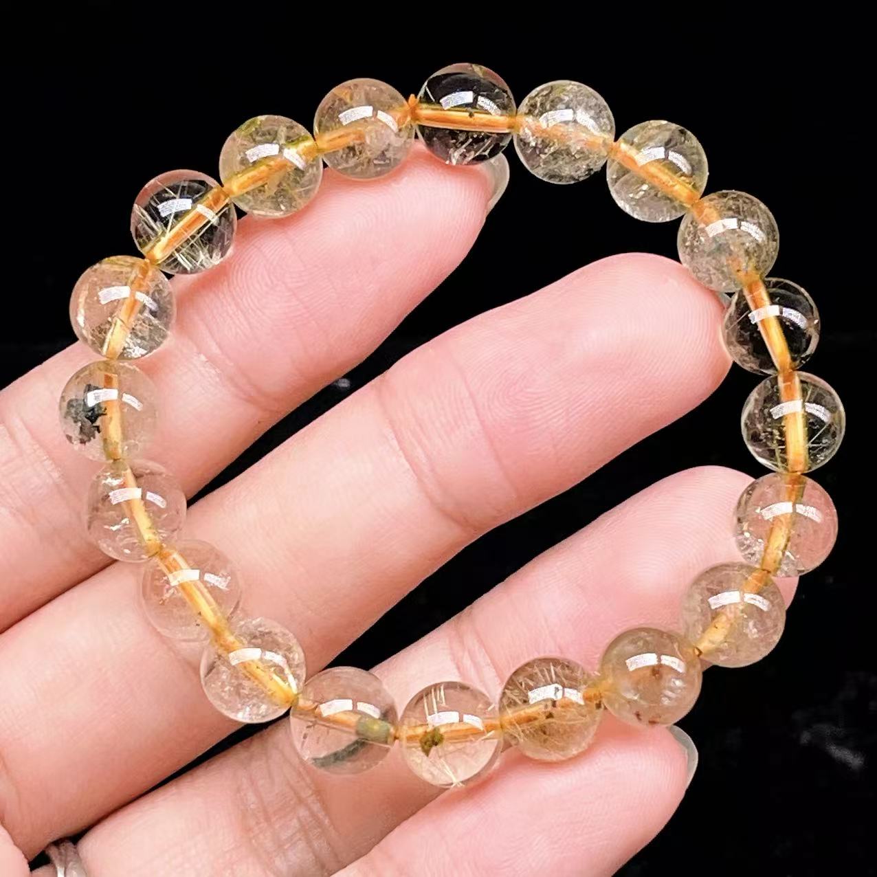 Yahoo! Yahoo!ショッピング(ヤフー ショッピング)PROME 天然石【一点物】ゴールデンルチルクォーツ・太陽放射ルチル・スタールチル・タイチンルチル・ブラジル産・ブレスレット v60844
