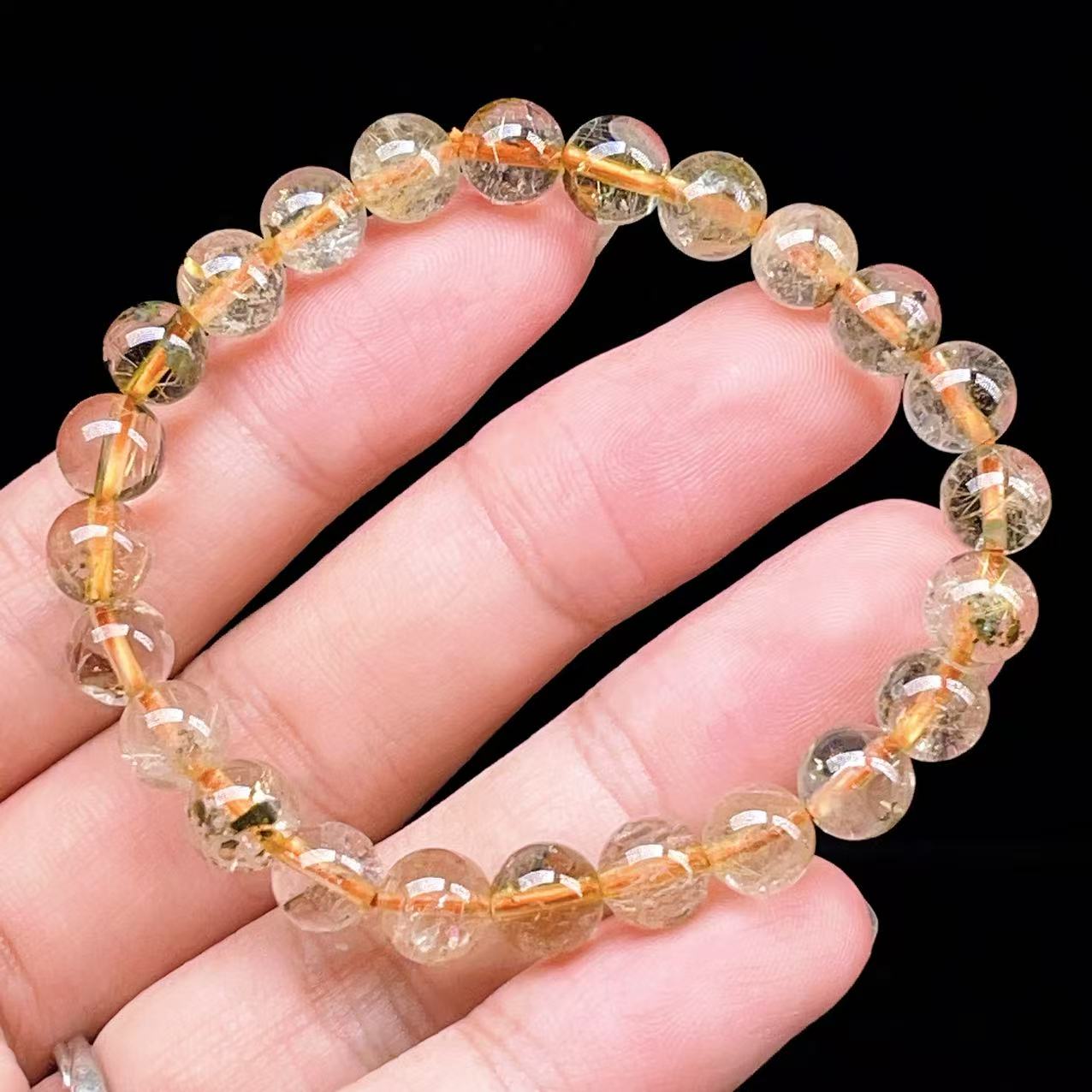 Yahoo! Yahoo!ショッピング(ヤフー ショッピング)PROME 天然石【一点物】ゴールデンルチルクォーツ・太陽放射ルチル・スタールチル・タイチンルチル・ブラジル産・ブレスレット v60860