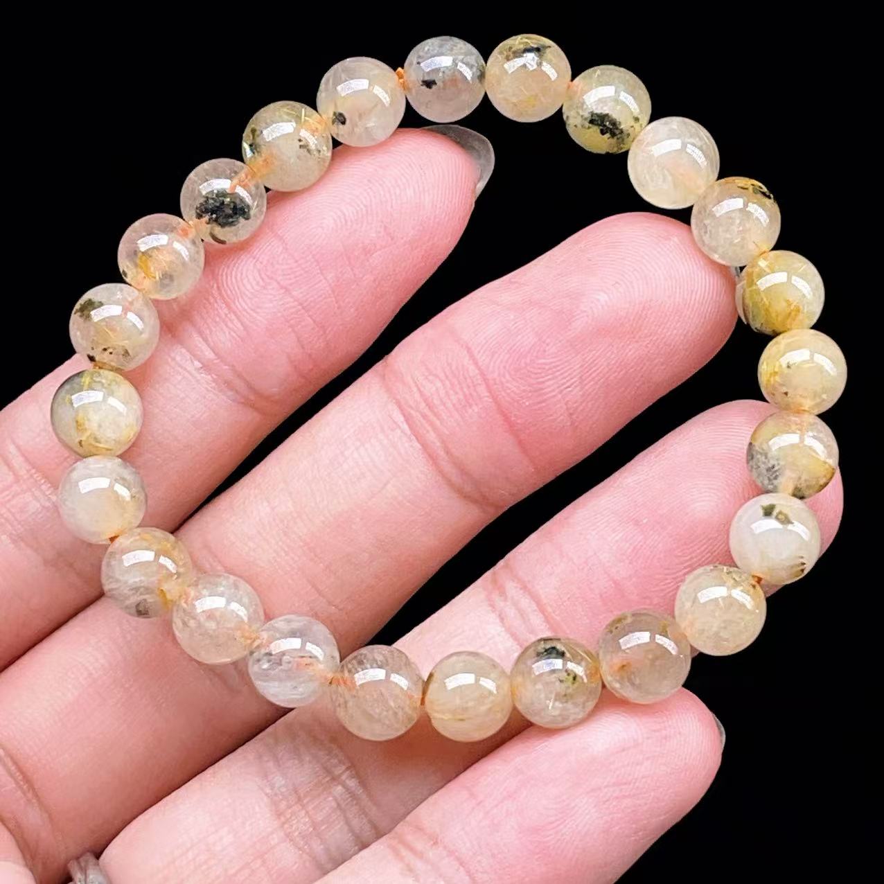 Yahoo! Yahoo!ショッピング(ヤフー ショッピング)PROME 天然石【一点物】ゴールデンルチルクォーツ・太陽放射ルチル・スタールチル・タイチンルチル・ブラジル産・ブレスレット v60863