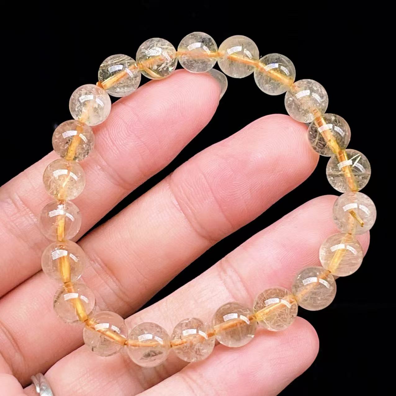 Yahoo! Yahoo!ショッピング(ヤフー ショッピング)PROME 天然石【一点物】ゴールデンルチルクォーツ・太陽放射ルチル・スタールチル・タイチンルチル・ブラジル産・ブレスレット v60874