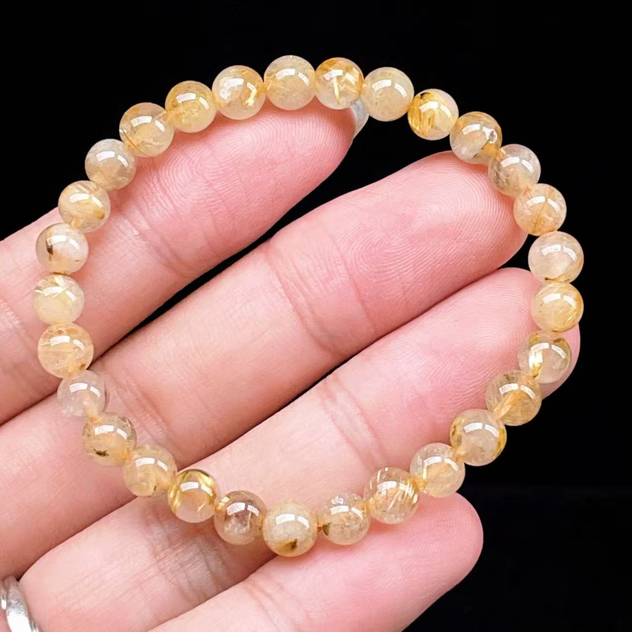 Yahoo! Yahoo!ショッピング(ヤフー ショッピング)PROME 天然石【一点物】ゴールデンルチルクォーツ・太陽放射ルチル・スタールチル・タイチンルチル・ブラジル産・ブレスレット v60879