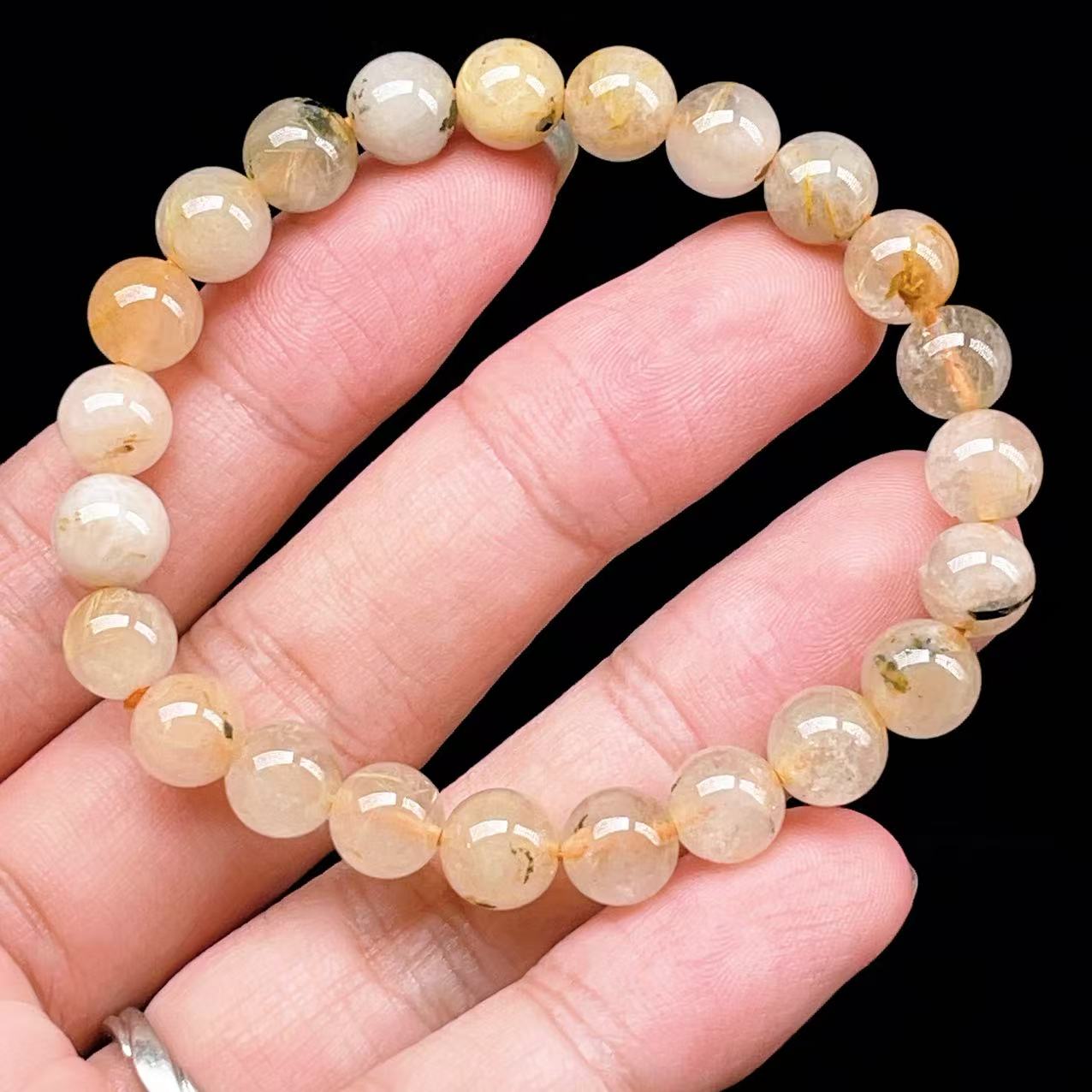 Yahoo! Yahoo!ショッピング(ヤフー ショッピング)PROME 天然石【一点物】ゴールデンルチルクォーツ・太陽放射ルチル・スタールチル・タイチンルチル・ブラジル産・ブレスレット v60882