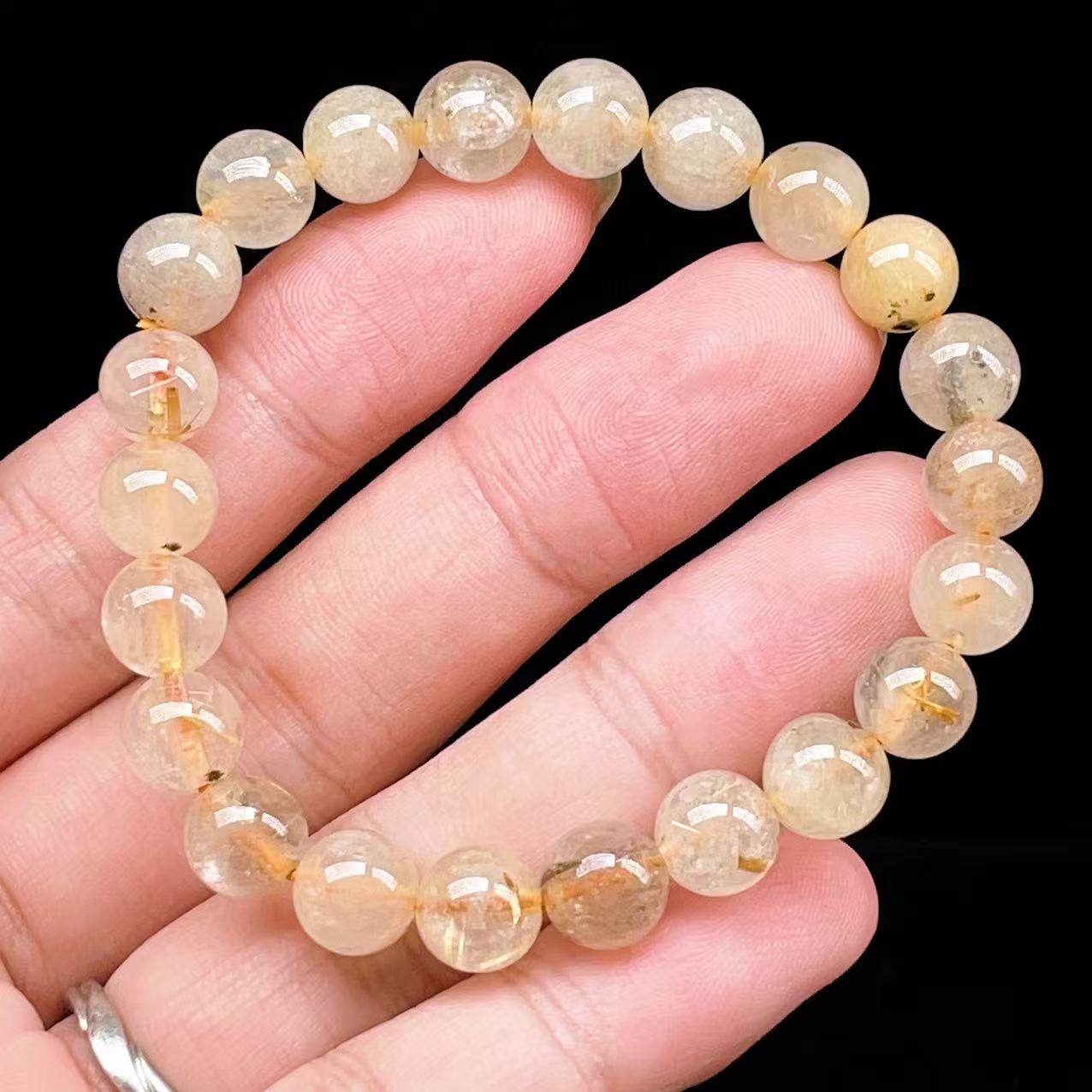 Yahoo! Yahoo!ショッピング(ヤフー ショッピング)PROME 天然石【一点物】ゴールデンルチルクォーツ・太陽放射ルチル・スタールチル・タイチンルチル・ブラジル産・ブレスレット v60886