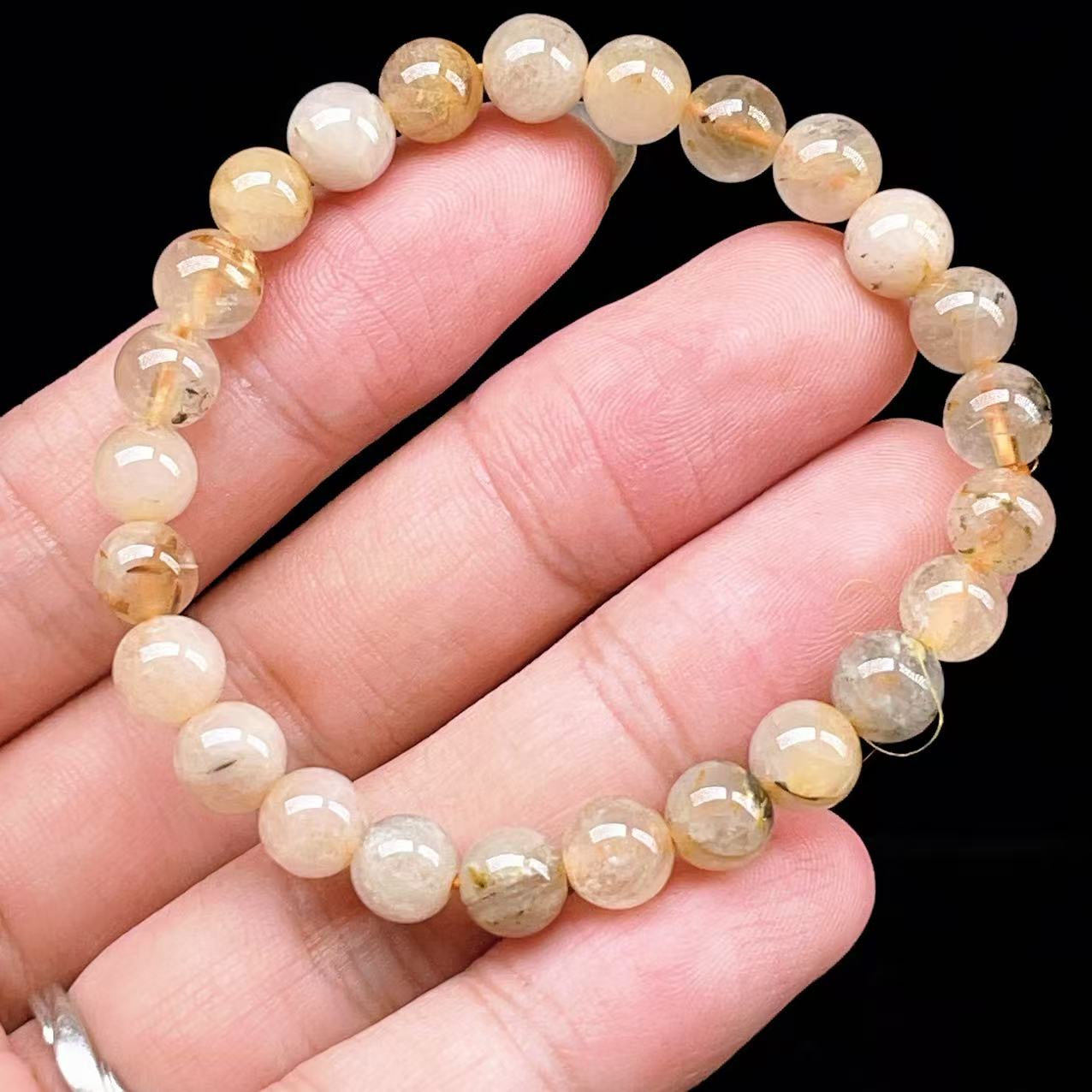 Yahoo! Yahoo!ショッピング(ヤフー ショッピング)PROME 天然石【一点物】ゴールデンルチルクォーツ・太陽放射ルチル・スタールチル・タイチンルチル・ブラジル産・ブレスレット v60893