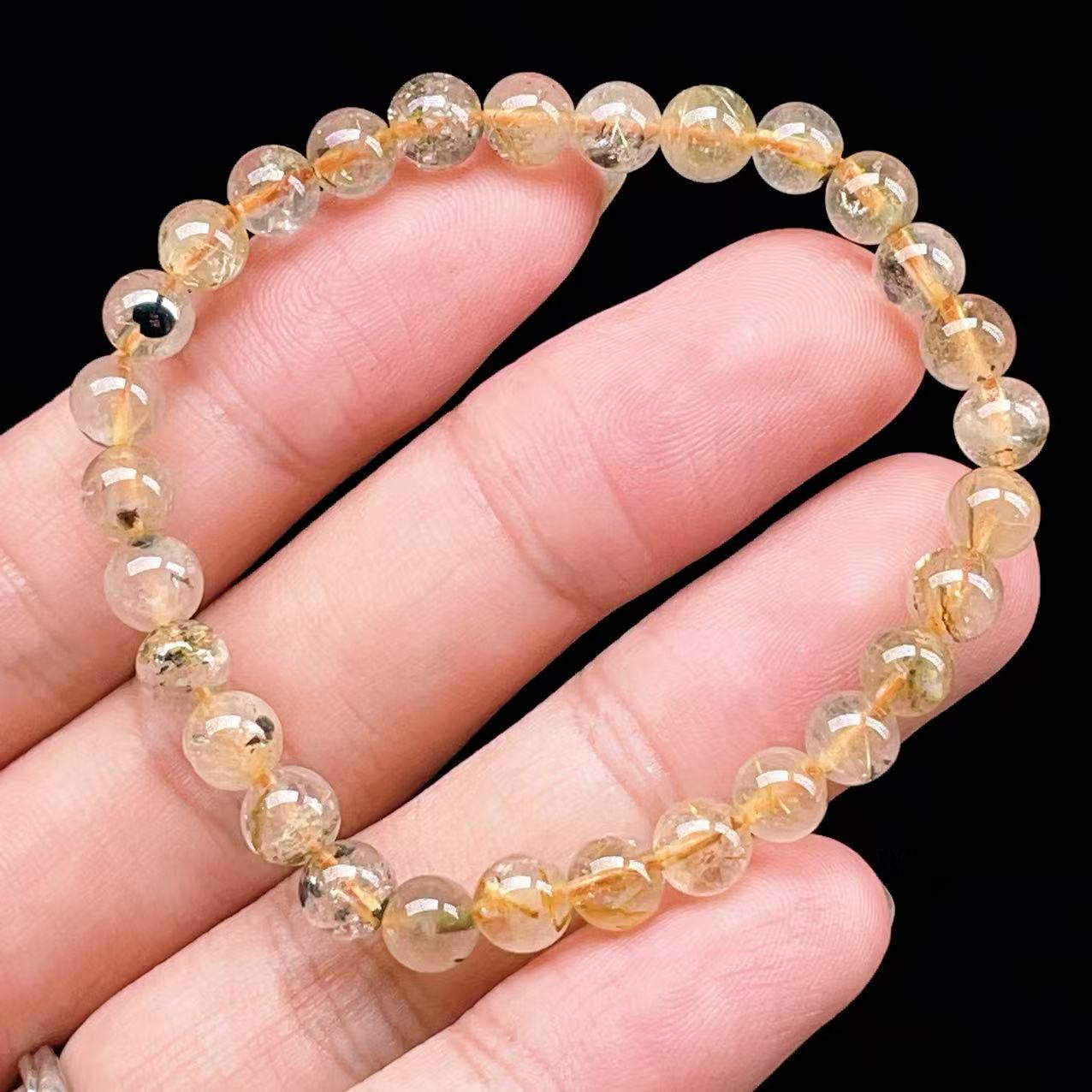 Yahoo! Yahoo!ショッピング(ヤフー ショッピング)PROME 天然石【一点物】ゴールデンルチルクォーツ・太陽放射ルチル・スタールチル・タイチンルチル・ブラジル産・ブレスレット v60900