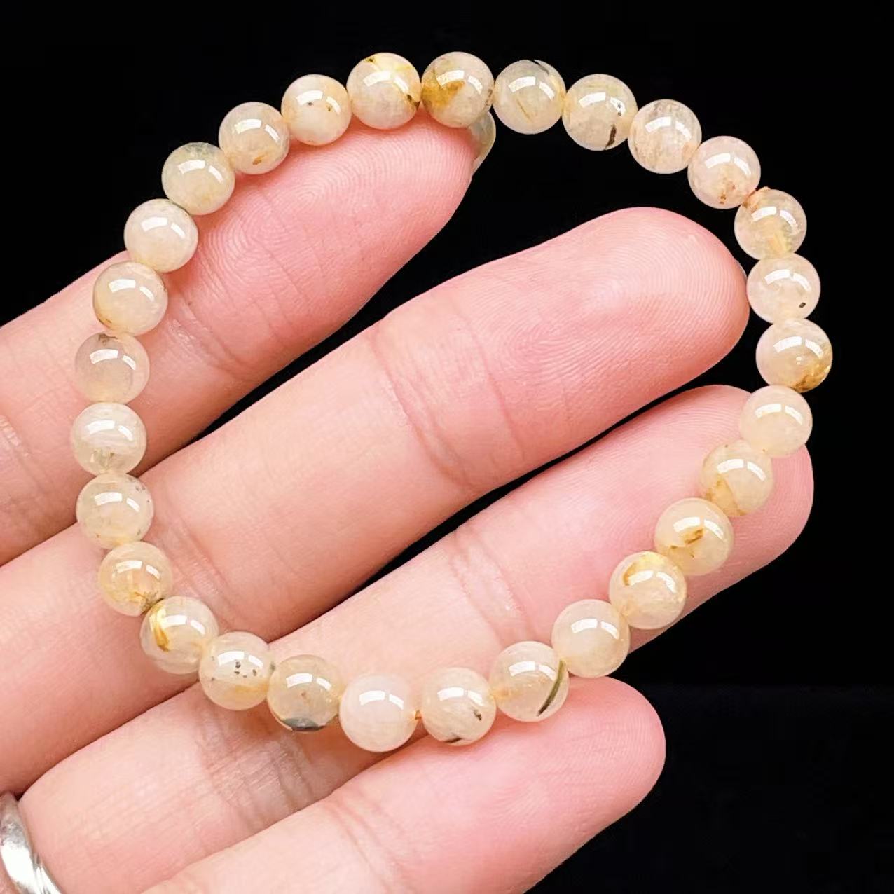 Yahoo! Yahoo!ショッピング(ヤフー ショッピング)PROME 天然石【一点物】ゴールデンルチルクォーツ・太陽放射ルチル・スタールチル・タイチンルチル・ブラジル産・ブレスレット v60902