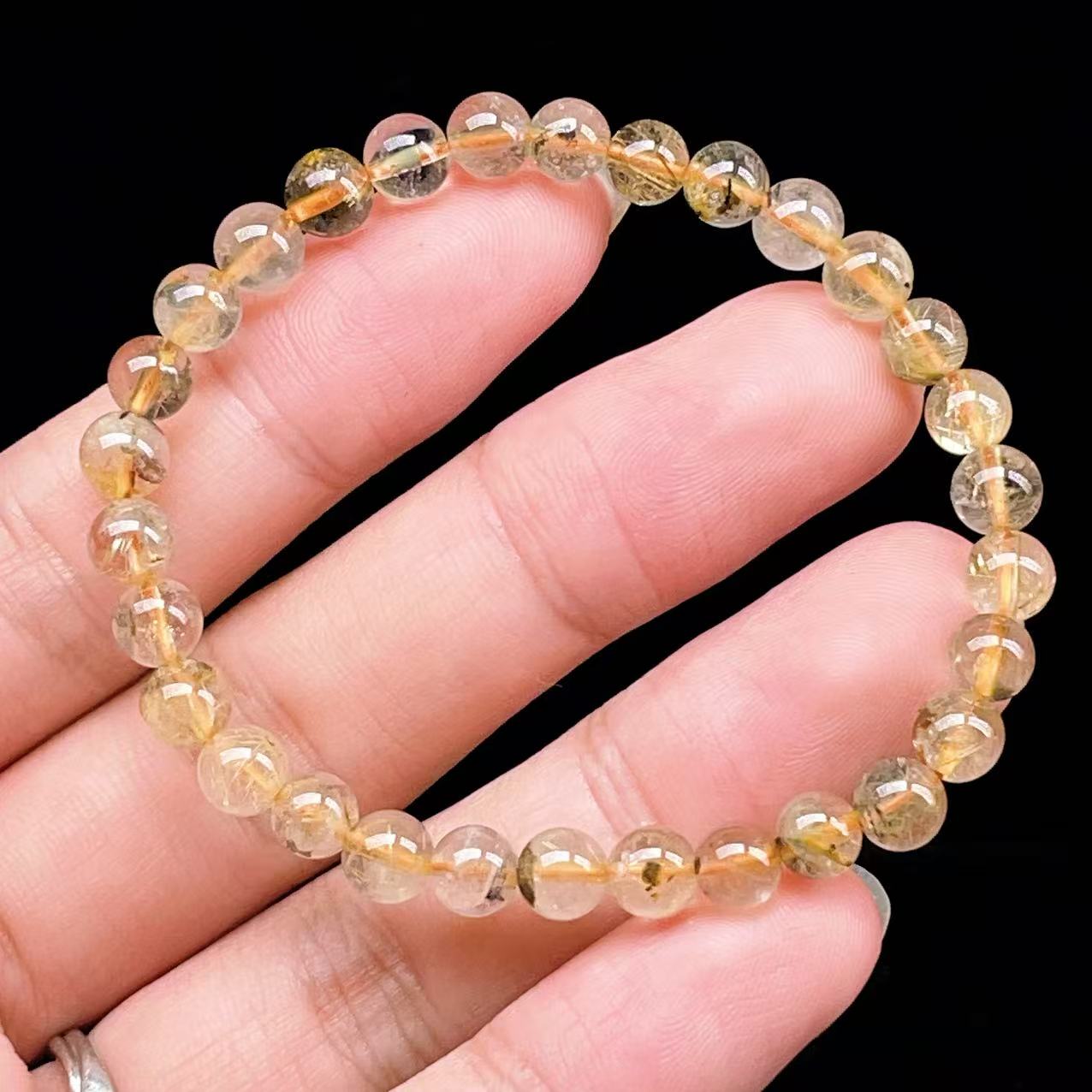 Yahoo! Yahoo!ショッピング(ヤフー ショッピング)PROME 天然石【一点物】ゴールデンルチルクォーツ・太陽放射ルチル・スタールチル・タイチンルチル・ブラジル産・ブレスレット v60904
