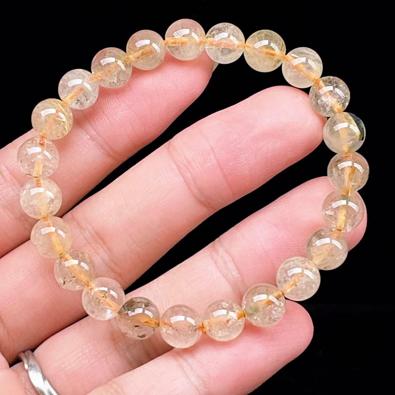 Yahoo! Yahoo!ショッピング(ヤフー ショッピング)PROME 天然石【一点物】ゴールデンルチルクォーツ・太陽放射ルチル・スタールチル・タイチンルチル・ブラジル産・ブレスレット v60905
