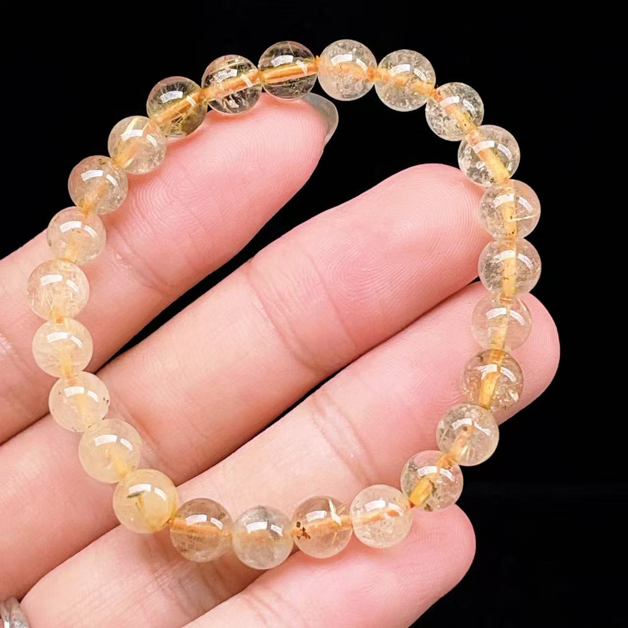 Yahoo! Yahoo!ショッピング(ヤフー ショッピング)PROME 天然石【一点物】ゴールデンルチルクォーツ・太陽放射ルチル・スタールチル・タイチンルチル・ブラジル産・ブレスレット v60908
