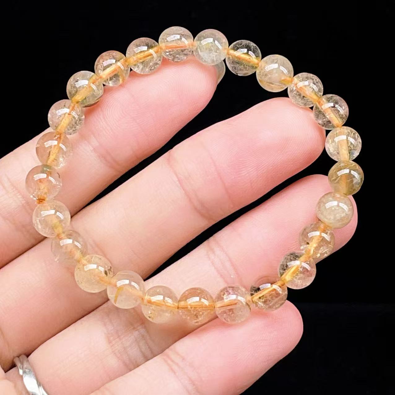 Yahoo! Yahoo!ショッピング(ヤフー ショッピング)PROME 天然石【一点物】ゴールデンルチルクォーツ・太陽放射ルチル・スタールチル・タイチンルチル・ブラジル産・ブレスレット v60913