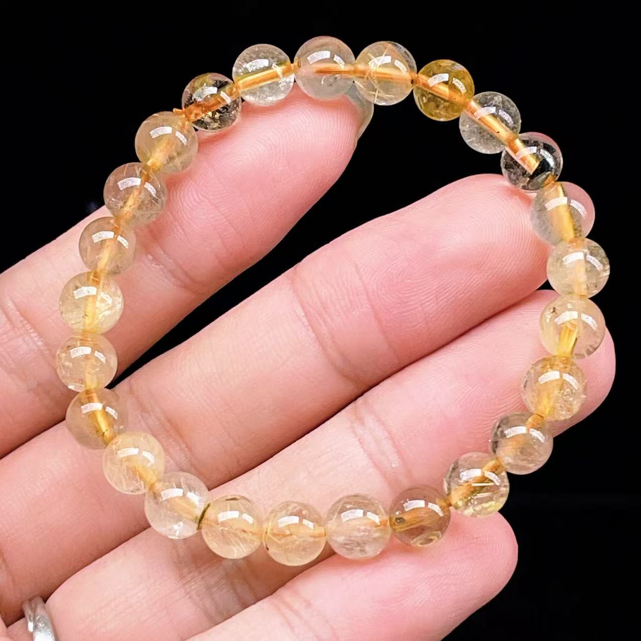 Yahoo! Yahoo!ショッピング(ヤフー ショッピング)PROME 天然石【一点物】ゴールデンルチルクォーツ・太陽放射ルチル・スタールチル・タイチンルチル・ブラジル産・ブレスレット v60914