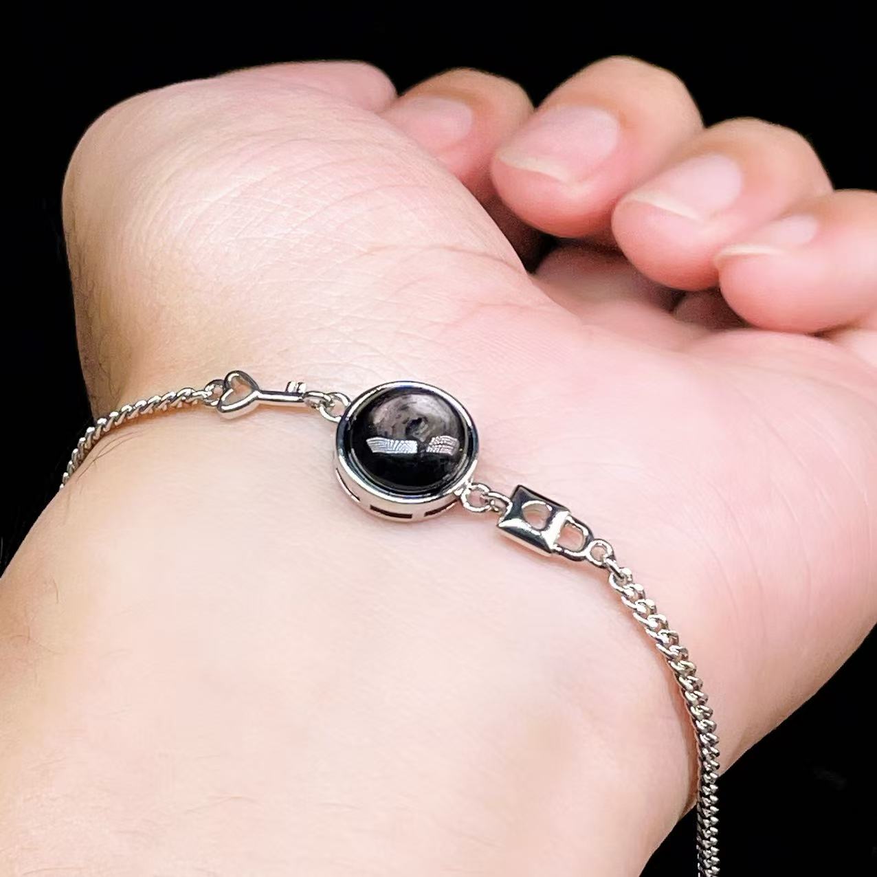 Yahoo! Yahoo!ショッピング(ヤフー ショッピング)PROME 天然石【一点物】特別仕様品・ハイパーシーン・白銅・フリーサイズ・「ブレスレット兼アンクレット 2WAYデザイン」v61291