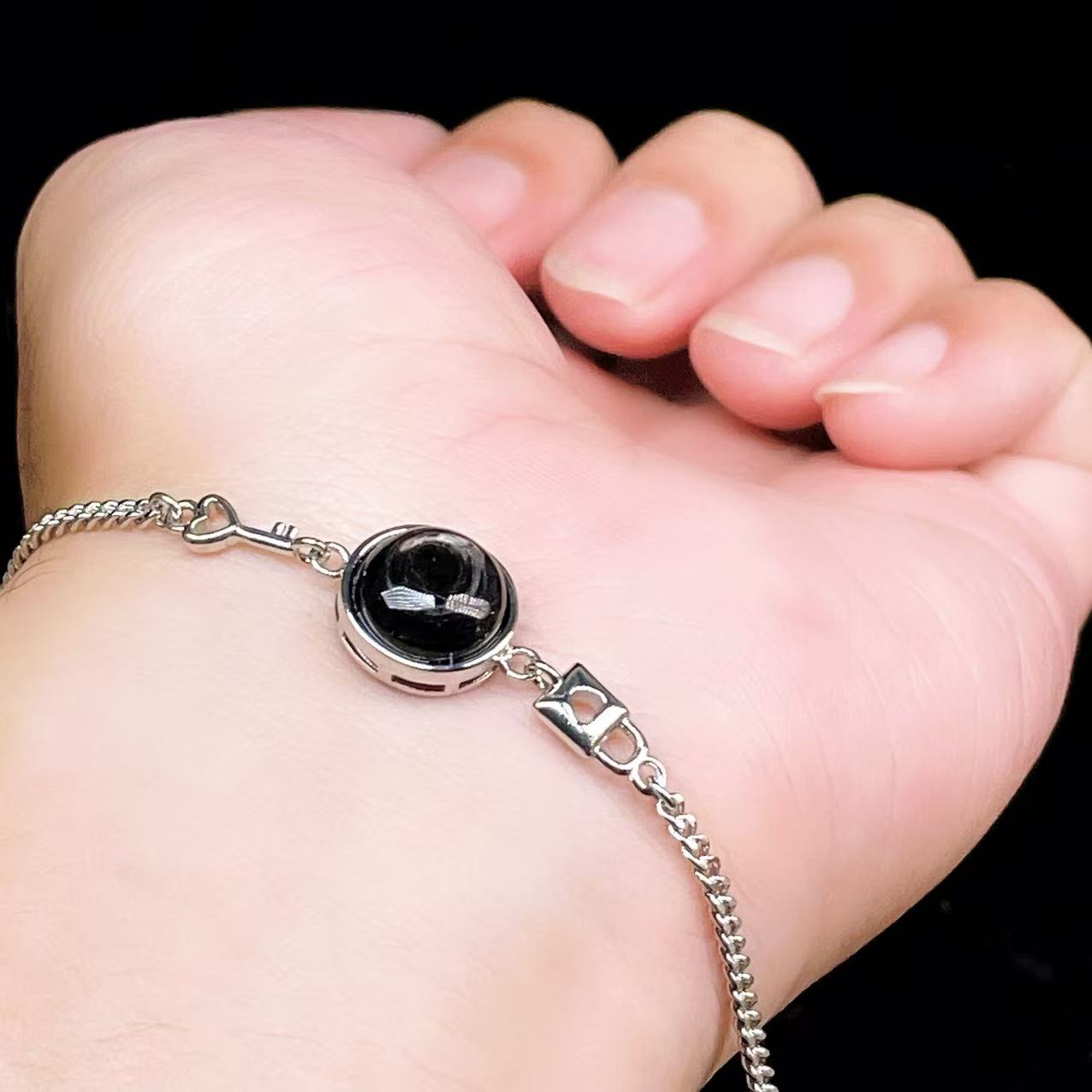 Yahoo! Yahoo!ショッピング(ヤフー ショッピング)PROME 天然石【一点物】特別仕様品・ハイパーシーン・白銅・フリーサイズ・「ブレスレット兼アンクレット 2WAYデザイン」v61295