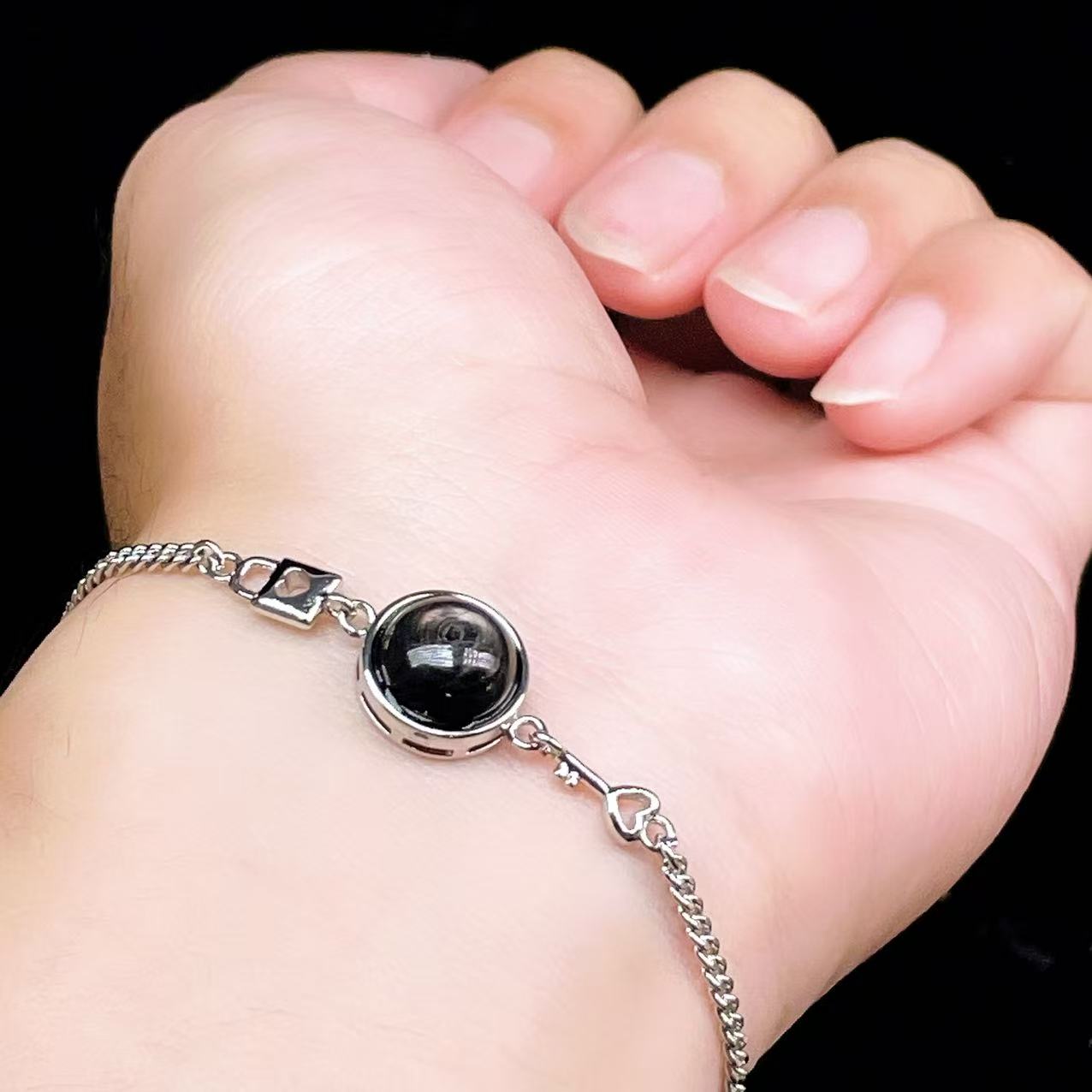 Yahoo! Yahoo!ショッピング(ヤフー ショッピング)PROME 天然石【一点物】特別仕様品・ハイパーシーン・白銅・フリーサイズ・「ブレスレット兼アンクレット 2WAYデザイン」v61297