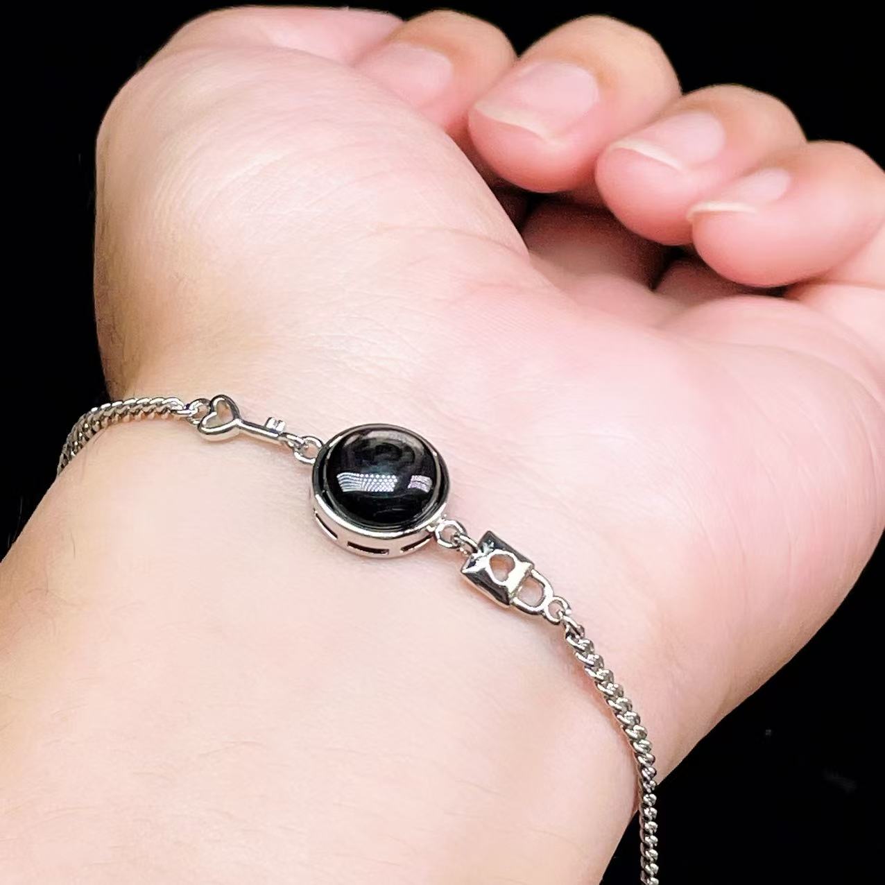 Yahoo! Yahoo!ショッピング(ヤフー ショッピング)PROME 天然石【一点物】特別仕様品・ハイパーシーン・白銅・フリーサイズ・「ブレスレット兼アンクレット 2WAYデザイン」v61300
