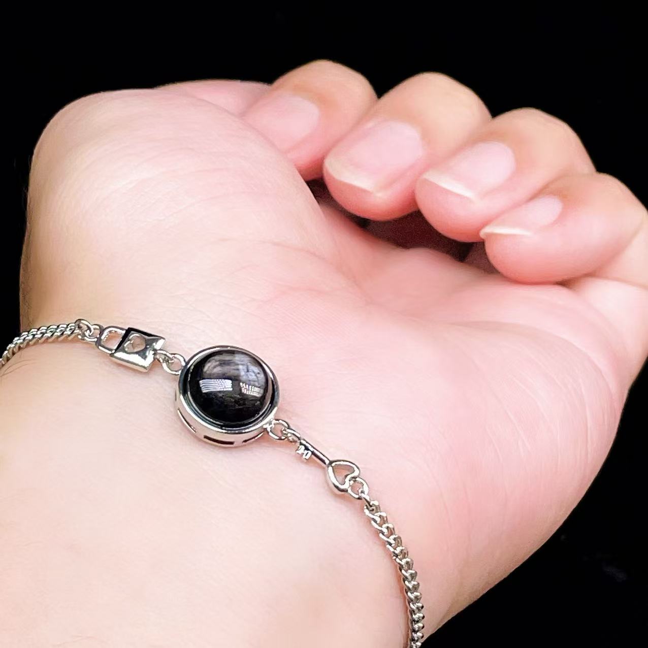 Yahoo! Yahoo!ショッピング(ヤフー ショッピング)PROME 天然石【一点物】特別仕様品・ハイパーシーン・白銅・フリーサイズ・「ブレスレット兼アンクレット 2WAYデザイン」v61301