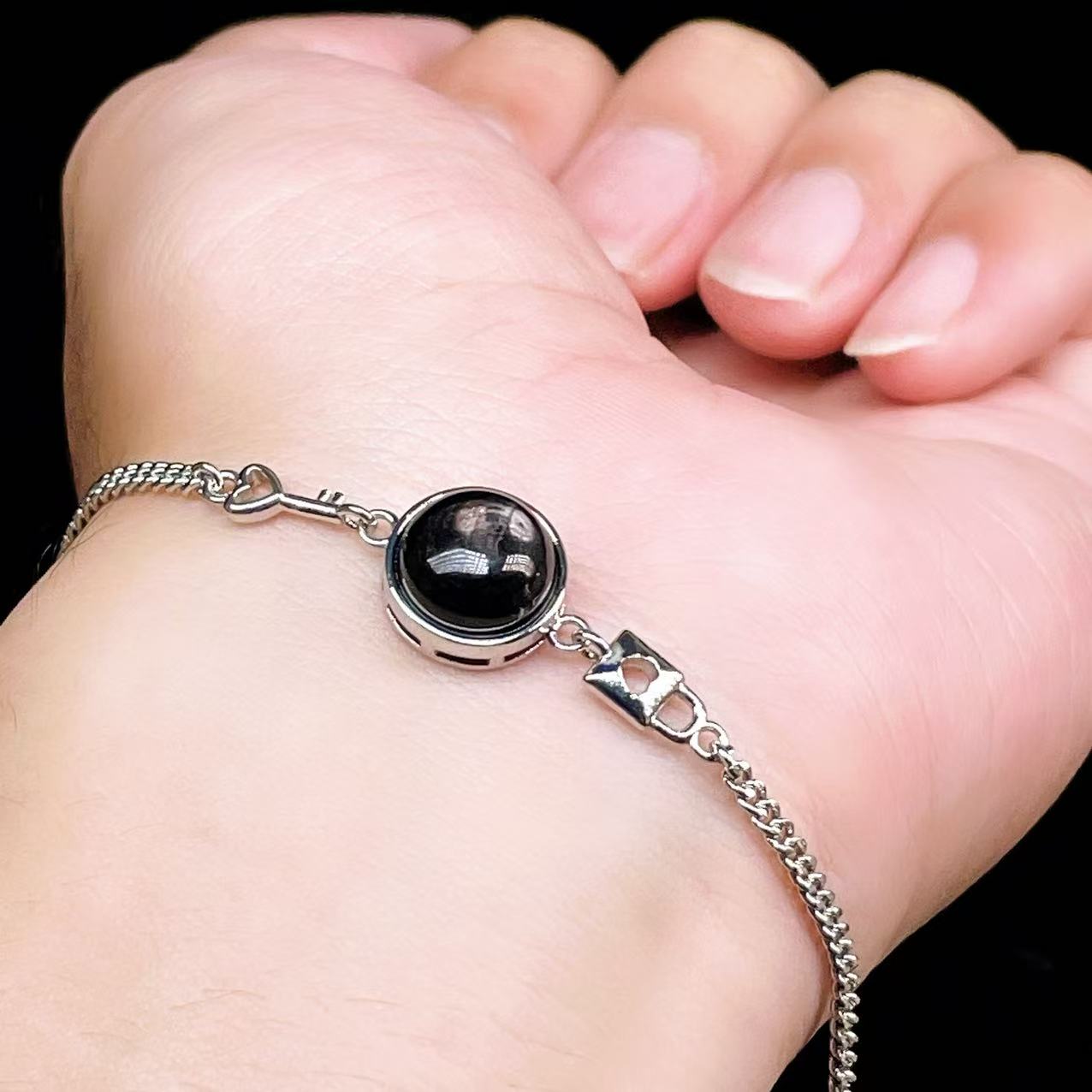 Yahoo! Yahoo!ショッピング(ヤフー ショッピング)PROME 天然石【一点物】特別仕様品・ハイパーシーン・白銅・フリーサイズ・「ブレスレット兼アンクレット 2WAYデザイン」v61302