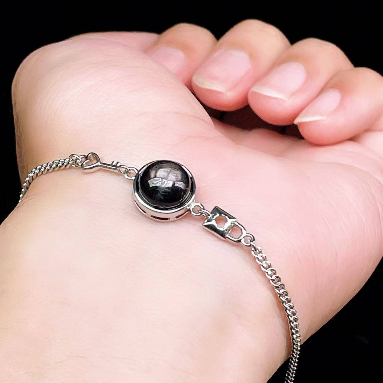 Yahoo! Yahoo!ショッピング(ヤフー ショッピング)PROME 天然石【一点物】特別仕様品・ハイパーシーン・白銅・フリーサイズ・「ブレスレット兼アンクレット 2WAYデザイン」v61303