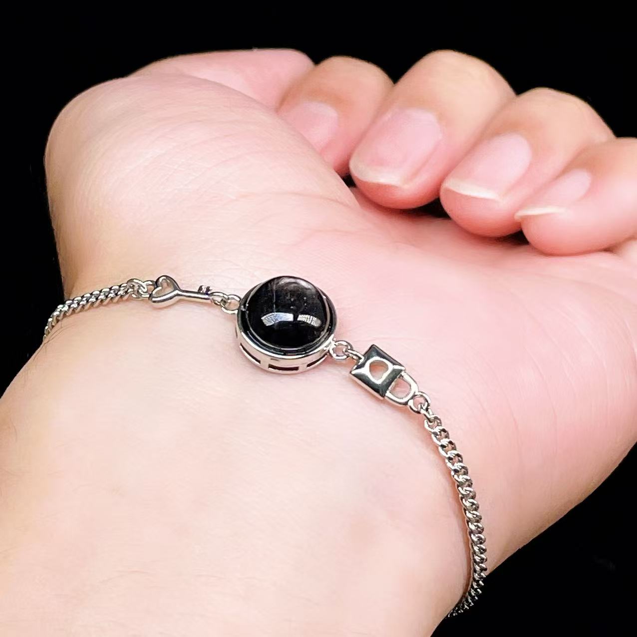 Yahoo! Yahoo!ショッピング(ヤフー ショッピング)PROME 天然石【一点物】特別仕様品・ハイパーシーン・白銅・フリーサイズ・「ブレスレット兼アンクレット 2WAYデザイン」v61308