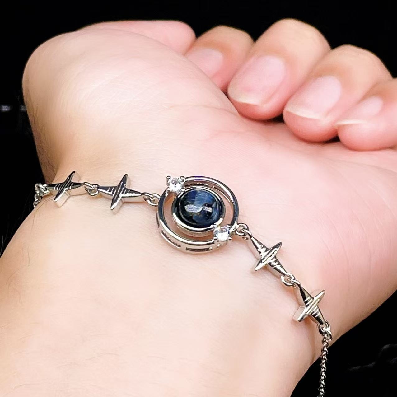 Yahoo! Yahoo!ショッピング(ヤフー ショッピング)PROME 天然石【一点物】特別仕様品・ピータサイト・白銅・フリーサイズ・「ブレスレット兼アンクレット 2WAYデザイン」v61335