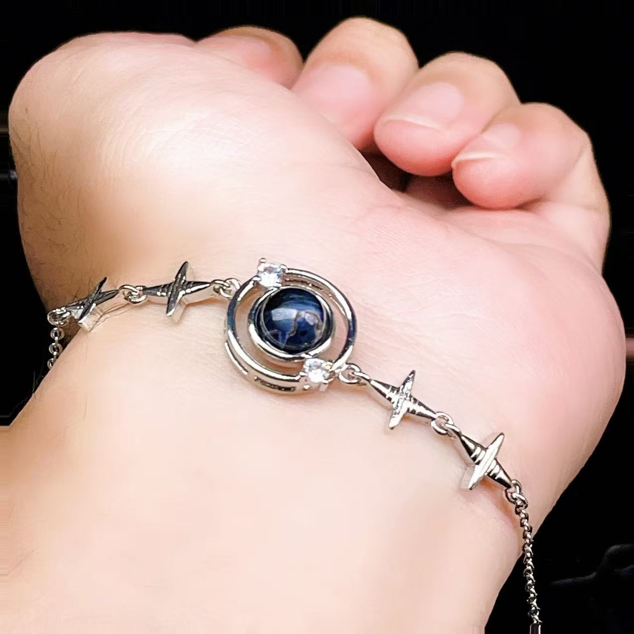 Yahoo! Yahoo!ショッピング(ヤフー ショッピング)PROME 天然石【一点物】特別仕様品・ピータサイト・白銅・フリーサイズ・「ブレスレット兼アンクレット 2WAYデザイン」v61337