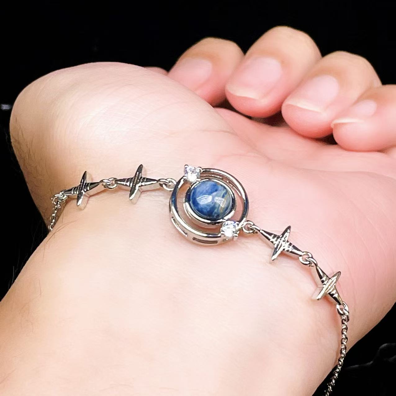 Yahoo! Yahoo!ショッピング(ヤフー ショッピング)PROME 天然石【一点物】特別仕様品・ピータサイト・白銅・フリーサイズ・「ブレスレット兼アンクレット 2WAYデザイン」v61338