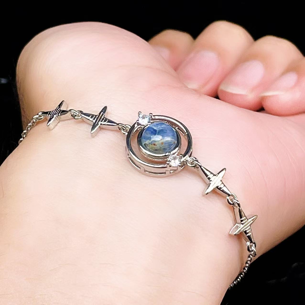 Yahoo! Yahoo!ショッピング(ヤフー ショッピング)PROME 天然石【一点物】特別仕様品・ピータサイト・白銅・フリーサイズ・「ブレスレット兼アンクレット 2WAYデザイン」v61340