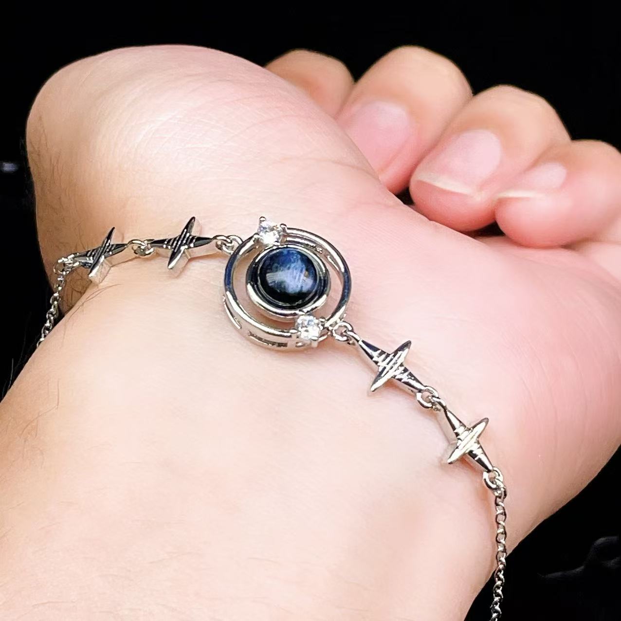 Yahoo! Yahoo!ショッピング(ヤフー ショッピング)PROME 天然石【一点物】特別仕様品・ピータサイト・白銅・フリーサイズ・「ブレスレット兼アンクレット 2WAYデザイン」v61341