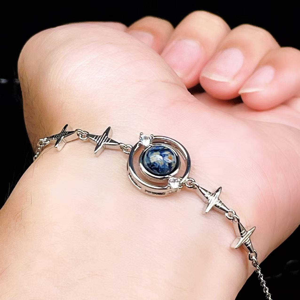 Yahoo! Yahoo!ショッピング(ヤフー ショッピング)PROME 天然石【一点物】特別仕様品・ピータサイト・白銅・フリーサイズ・「ブレスレット兼アンクレット 2WAYデザイン」v61343