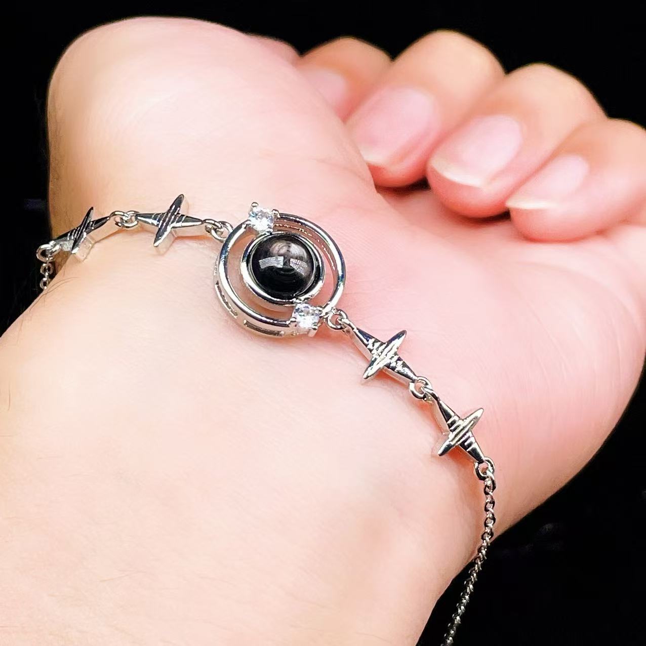Yahoo! Yahoo!ショッピング(ヤフー ショッピング)PROME 天然石【一点物】特別仕様品・ハイパーシーン・白銅・フリーサイズ・「ブレスレット兼アンクレット 2WAYデザイン」v61387