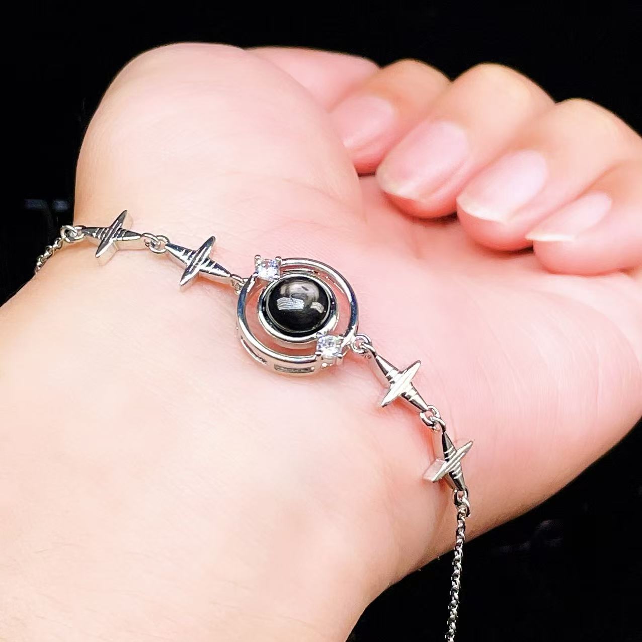 Yahoo! Yahoo!ショッピング(ヤフー ショッピング)PROME 天然石【一点物】特別仕様品・ハイパーシーン・白銅・フリーサイズ・「ブレスレット兼アンクレット 2WAYデザイン」v61388