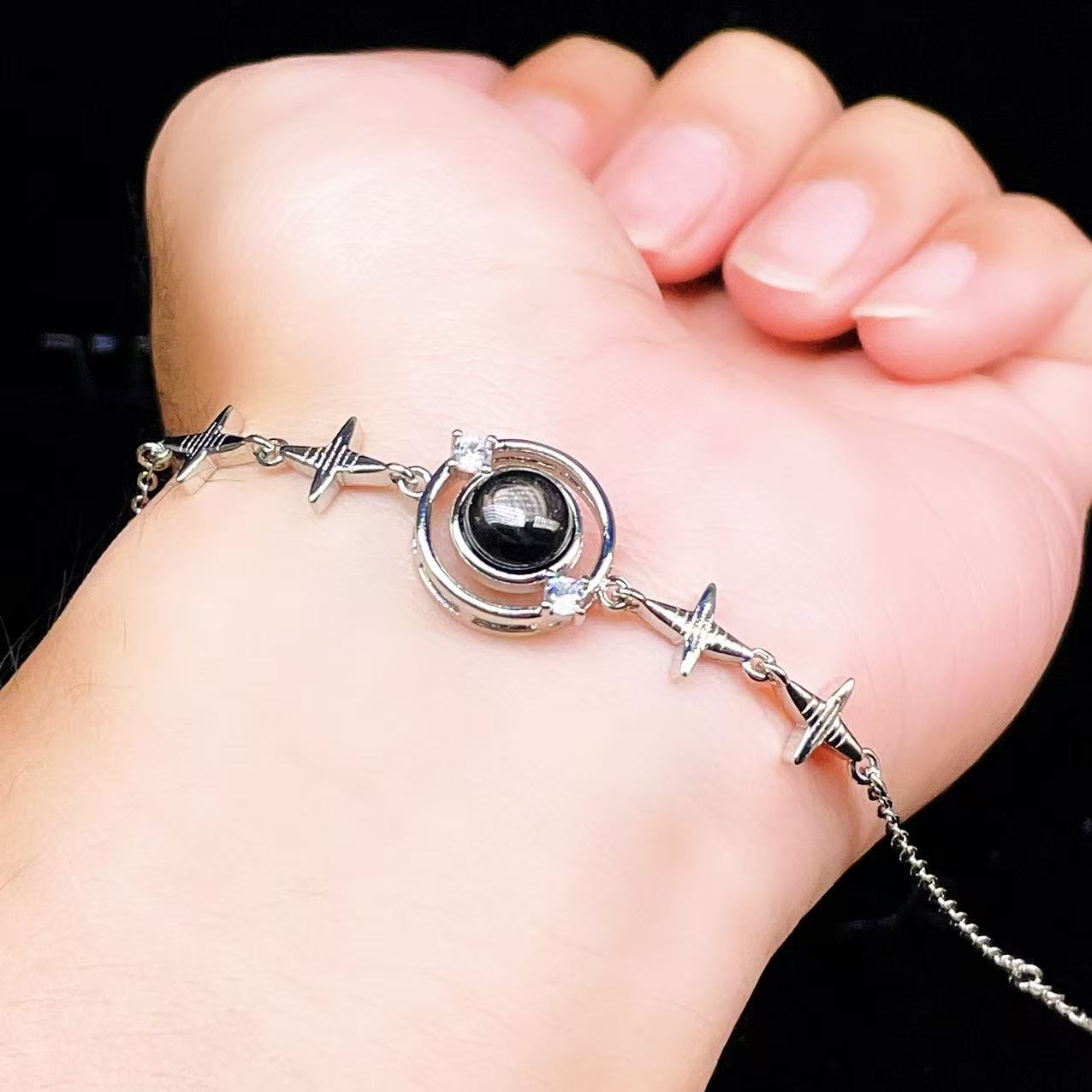 Yahoo! Yahoo!ショッピング(ヤフー ショッピング)PROME 天然石【一点物】特別仕様品・ハイパーシーン・白銅・フリーサイズ・「ブレスレット兼アンクレット 2WAYデザイン」v61392
