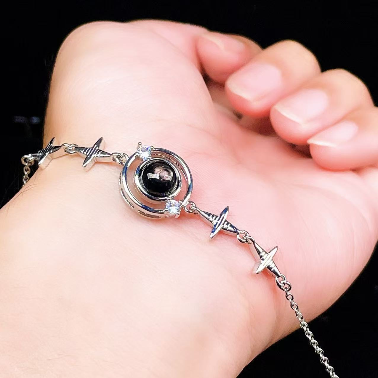 Yahoo! Yahoo!ショッピング(ヤフー ショッピング)PROME 天然石【一点物】特別仕様品・ハイパーシーン・白銅・フリーサイズ・「ブレスレット兼アンクレット 2WAYデザイン」v61395