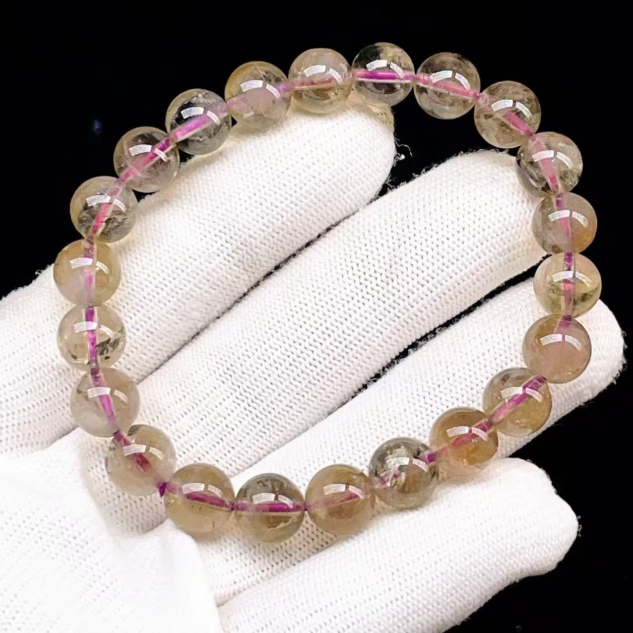 Yahoo! Yahoo!ショッピング(ヤフー ショッピング)PROME 天然石【一点物】宝石質・高品質・ブラックオーラライト23・力ナダ産 ブレスレット V62843