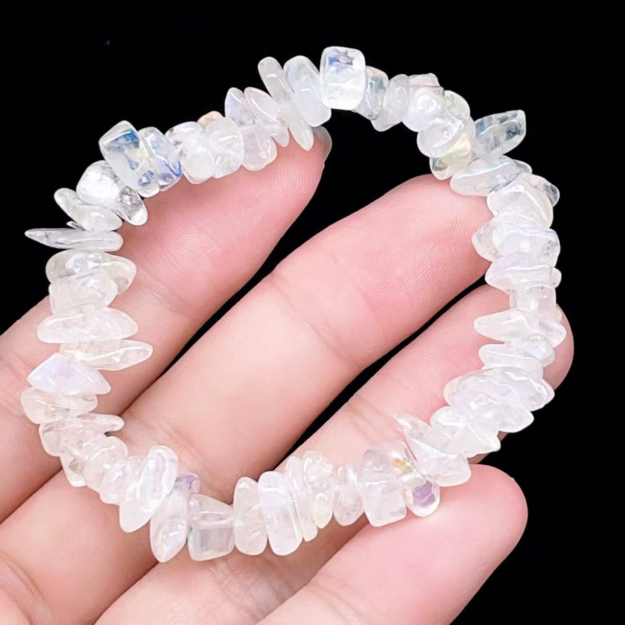 Yahoo! Yahoo!ショッピング(ヤフー ショッピング)PROME 天然石【一点物】高品質・希少石・再入荷困難・レインボームーンストーン・マダガスカル産・ブレスレット ・V63310